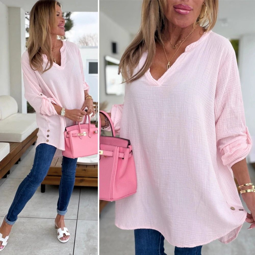 Dámská mušelínová halenka KNOFLÍČKY