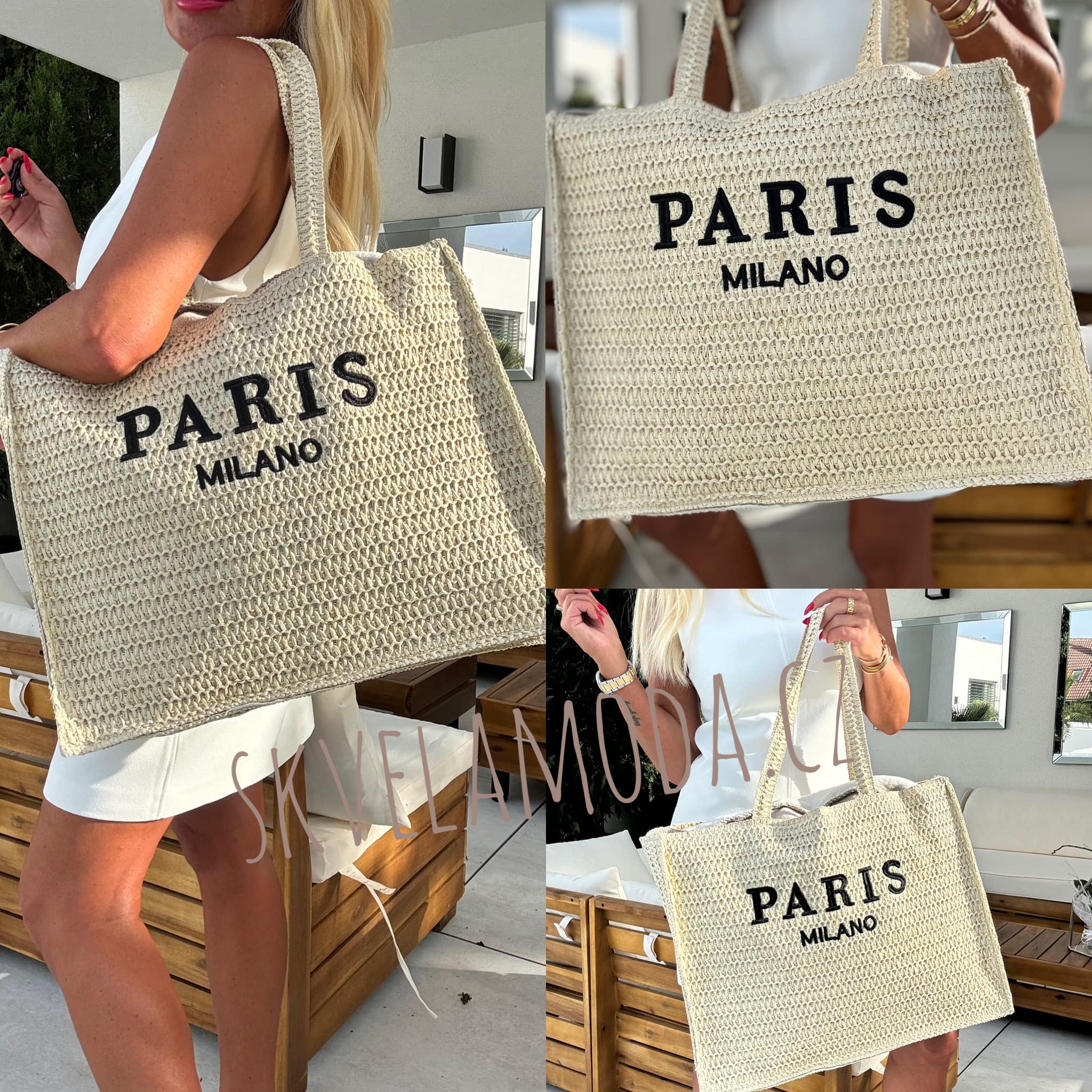 Dámská slaměná kabelka PARIS