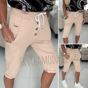 Dámské bavlněné kraťasy TRENDY KNOFLÍČKY