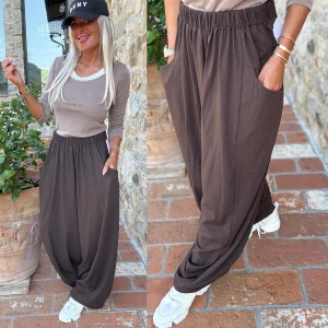 Dámské bavlněné oversize široké kalhoty baggy SILVIA TODAY 
