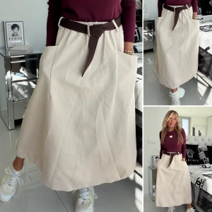 Dámská luxusní stylová sukně s páskem RENY