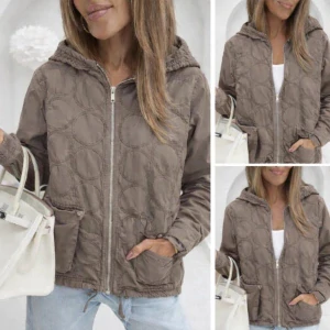 Dámská mikinová bunda HÁČKOVANÁ KAPUCE