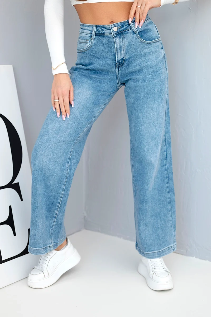 Dámské džínové kalhoty WIDE LEG