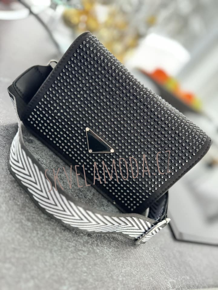 Dámská kabelka ČERNÉ KAMÍNKY