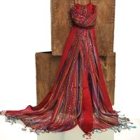 Dámský šál s lurexovým vláknem