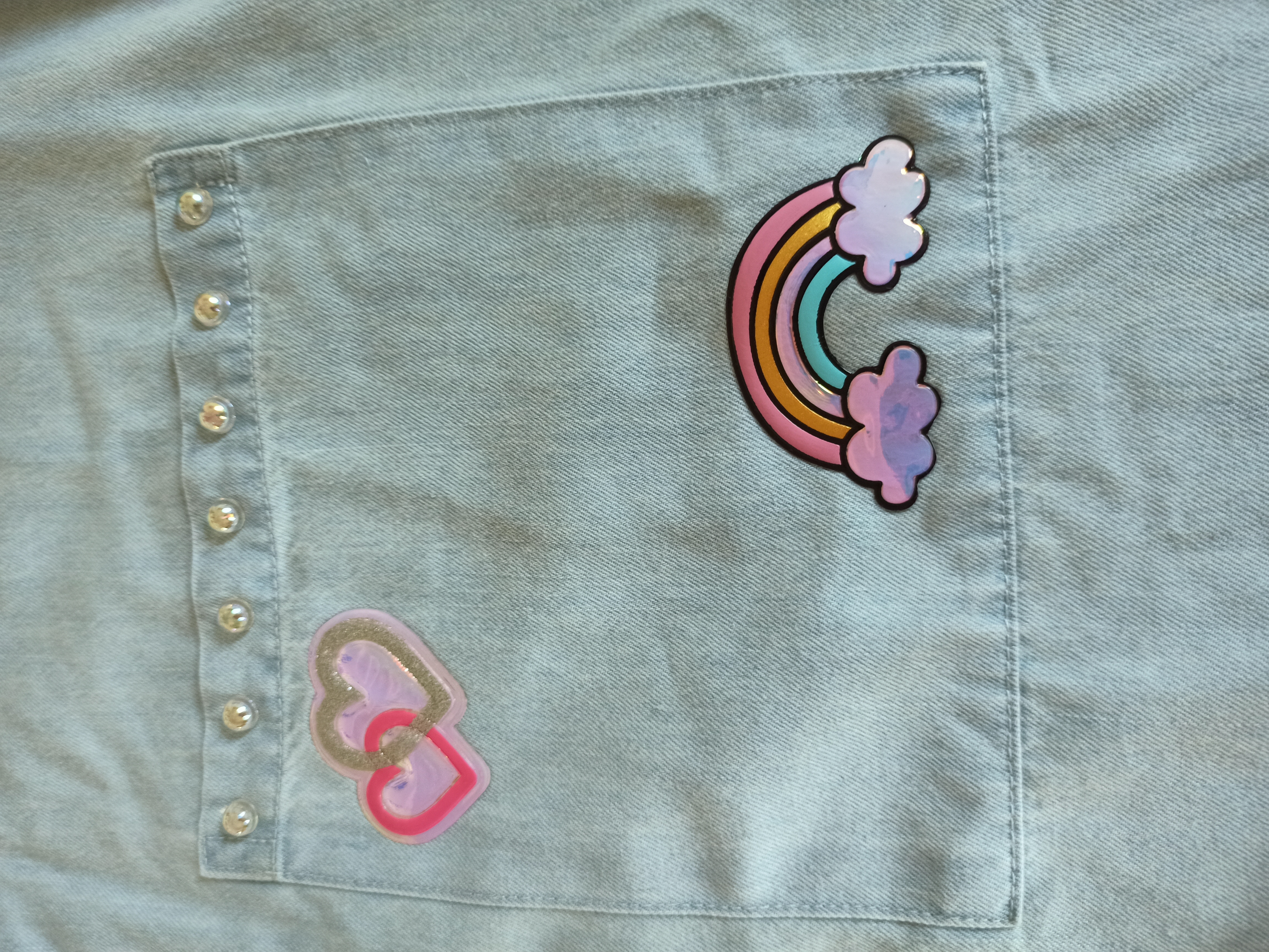 Dámská luxusní jeansová košile RAINBOW