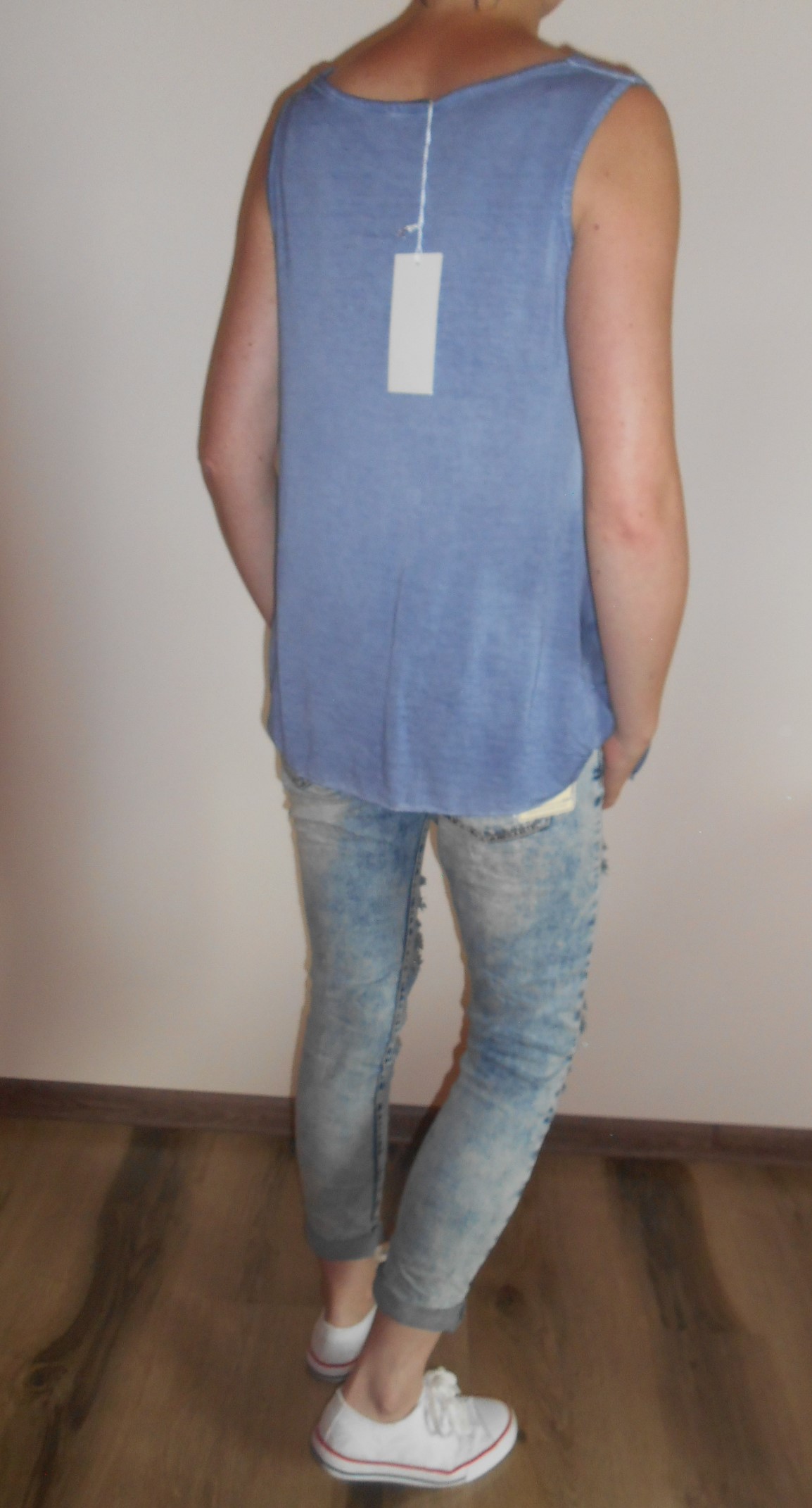 Krásný letní topík - jeans blue 